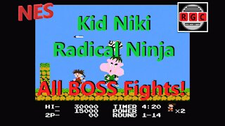 Kid Niki - Radical Ninja - All Boss Fights - Retro Game Clipping