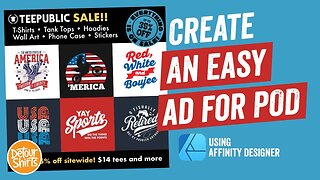 How to Make a Simple Ad for your T-Shirt Designs on Print on Demand Sites Using Affinity Designer
