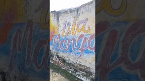 I find this quite interesting in Colombia on a wall
