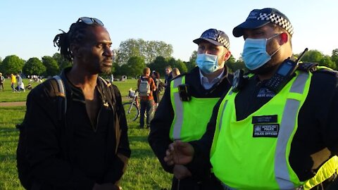 London Lockdown Protest 29th May 2021: Part 16 - Stewart tries to talk to the police