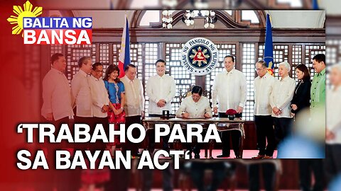 Trabaho Para sa Bayan Act, nilagdaan bilang batas ni Pangulong Marcos