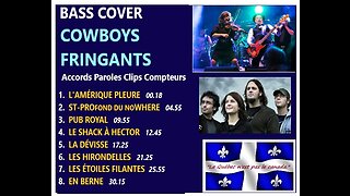 Bass cover COWBOYS FRINGANTS (Québec Folk/Rock) _ Accords Paroles Clips Compteurs, Plus