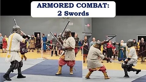 Medieval ARMORED COMBAT | Fights with 2 Swords (Florentine)