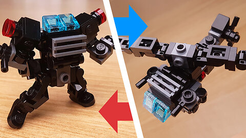 Helicopter mini LEGO transformer mech MOC tutorial