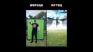 Before and After Avatar Special Effects VFX CGI Greenscreen #shorts