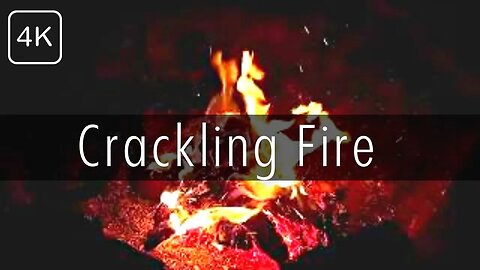 Crackling fire Burning logs | Calming embers | Sleep sounds