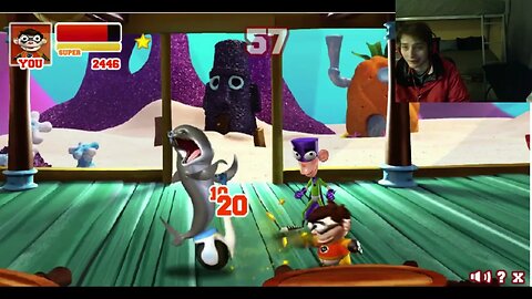 Dr. Blowhole The Dolphin VS Chum Chum The Sidekick In A Nickelodeon Super Brawl 2 Battle