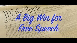 Big Win for Free Speech!