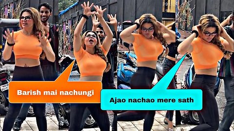 Rakhi Sawant Dancing With Fans On Tip Tip Barsa Pani Song | Outside Gym At Andheri