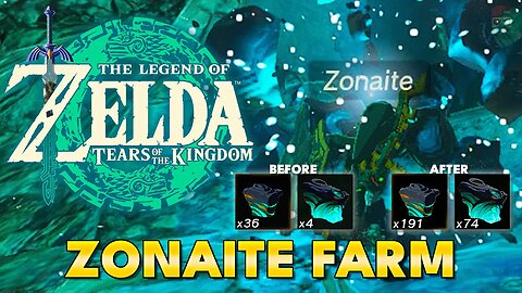 The Best Way To FARM ZONAITE in Zelda Tears of the Kingdom