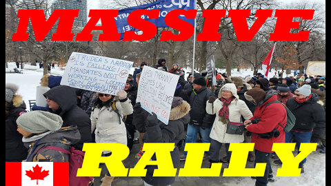 Gigantic World Wide Freedom Protest In Toronto Canada. 22 Jan 2022.