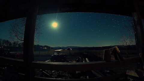 Stunning 4K GoPro porch sunset, moonset and star lapse