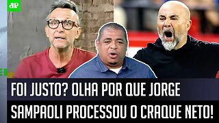 "É INFORMAÇÃO! O Sampaoli PROCESSOU o Craque Neto porque..." Vampeta FALA sobre técnico do Flamengo!