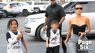 Kim Kardashian scolds son Saint, 7, for giving the middle finger to paparazzi