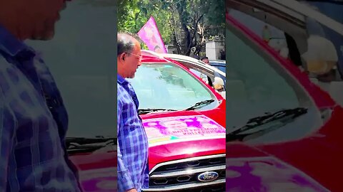 HUGE CAR RALLY from Goshamahal assembly segment in support of #cmkcr meeting at kollapur