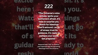 Is the Universe About to Redefine Your World? #angelmessage #222 #manifestation #numerology