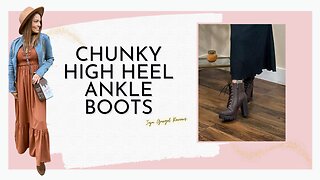 Dream Pairs chunky high heel ankle boots review