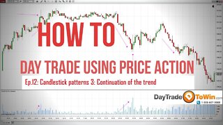 How to day trade using price action Day trading for beginners episode 12 Candlestick patterns 3