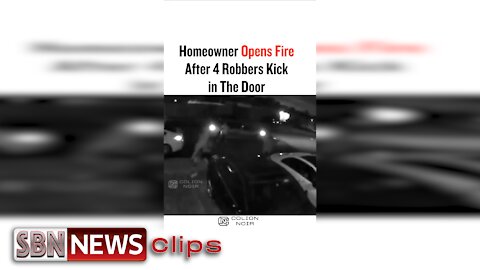 Homeowner Opens Fire After 4 Robbers Kick in the Door (Uncensored) - 4191