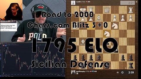 Road to 2000 #99 - 1795 ELO - Chess.com Blitz 3+0 - Sicilian Defense
