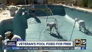 Veteran's pool fixed for free with help from Above and Beyond Pool Remodeling