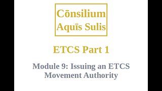 ETCS Part 1 Module 9 (English)