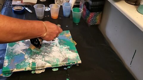 [89 & 90] #dutchpour and a #swipe #acrylicpouring #tarapaints