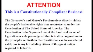 Let's Be Constitutionally Compliant!