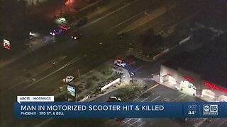 Person in motorized scooter killed during crash