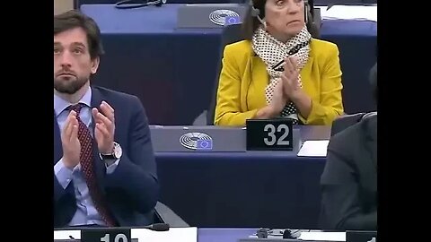 Zionist dog barking at the European Parliament