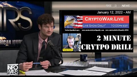 CryptoWar.Live 2 Minute Drill on Infowars, Digital Asset Investor, Coinskid, 3T Warrior Academy XRP