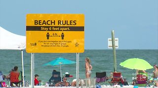 Floridians flock to Pinellas County beaches on the first weekend since reopening