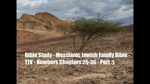 Bible Study - Messianic Jewish Family Bible - TLV - Numbers Chapters 25-36 - Part 3