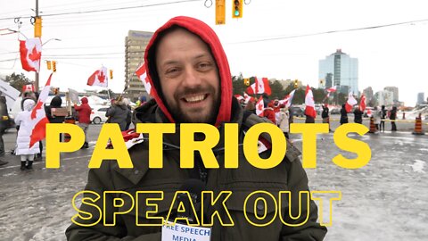 Patriots speak out Mississauga Freedom Rally 02/27/2022 near Square One