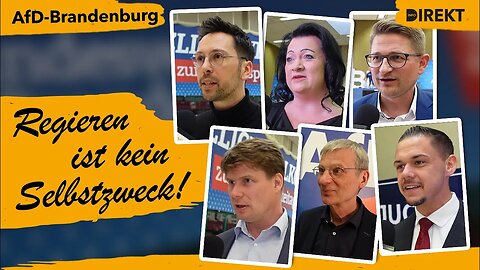 AfD-Brandenburg einig: Regieren ist kein Selbstzweck!