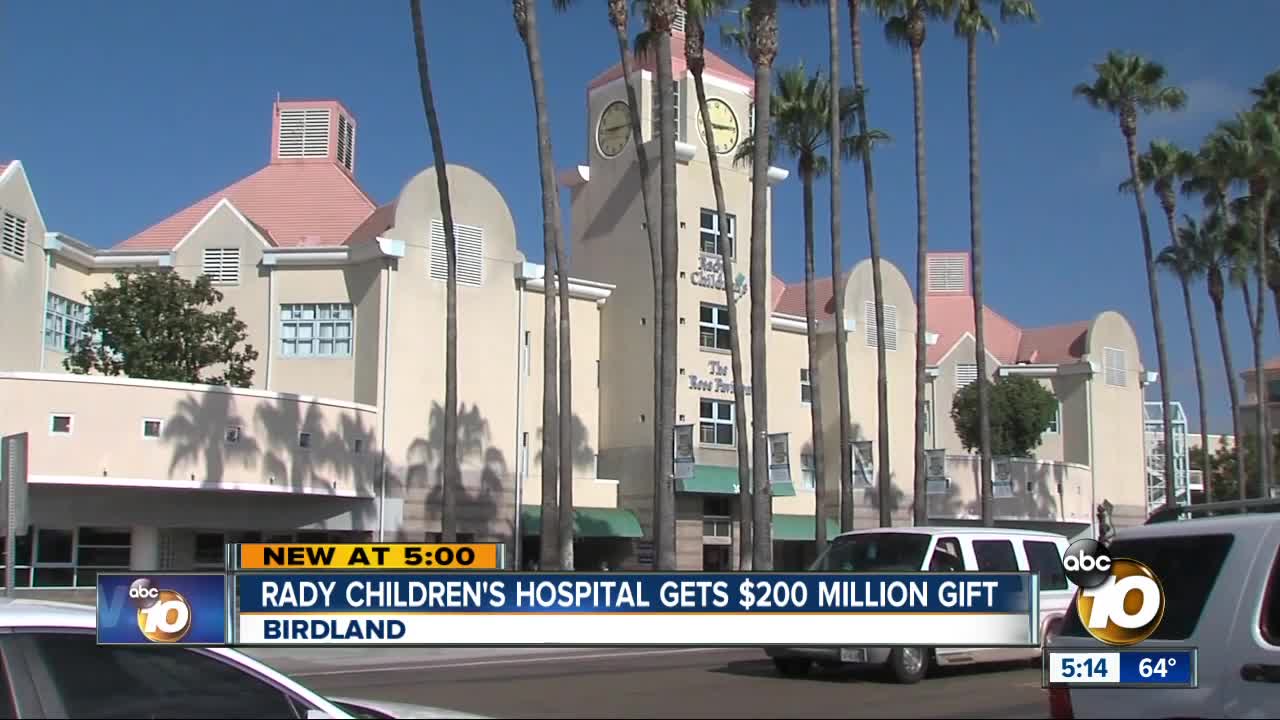 $200 million donated to Rady Children's Hospital