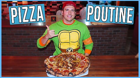 Poutine Pizza "FURIOUS CANUCKER" Food Challenge in Canada!