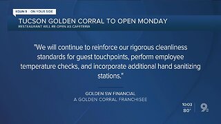 Golden Corral reopens with cafeteria-style serving modifications