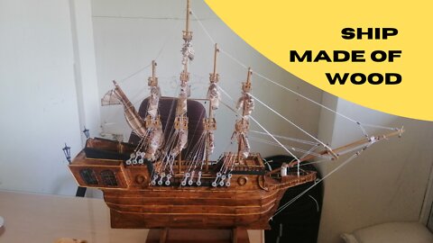 Ship made of wood |Make a Wooden ship |wood carving| woodworking| #ship |#shorts