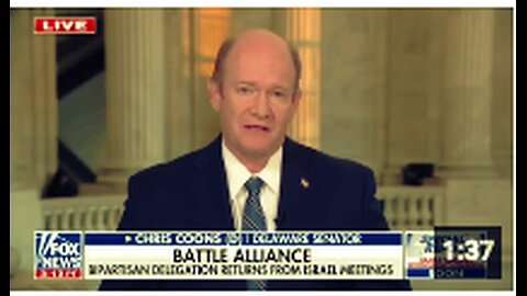 Senator Coons Asks for a Strike on Iran After Visiting Israel - Zionists Are Pushing Everyone to WW3