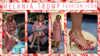 Melania Trump Fashion Icon - Candy Cane Stilettos