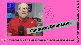 Unit 7 Chemical Quantities Recording 2 % Comp and Emp % Mol Formulas