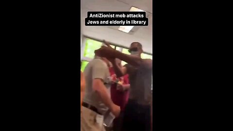Pro-Palestinazis attacking elder Jews in library in Asheville,NC. Throw phone so it doesn’t get out