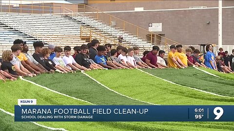 Marana football field clean-up