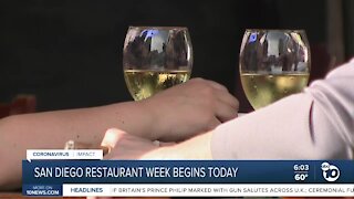 San Diego restaurant week begins Sunday