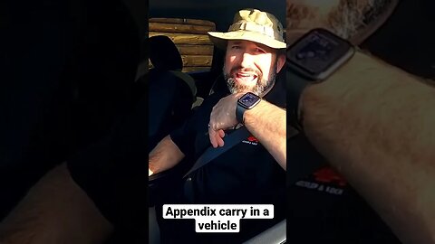 Pro tip for appendix carry in a vehicle #shorts #concealedcarry #firearmstraining