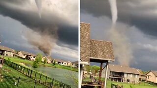 Massive tornado near Wichita captured on camera