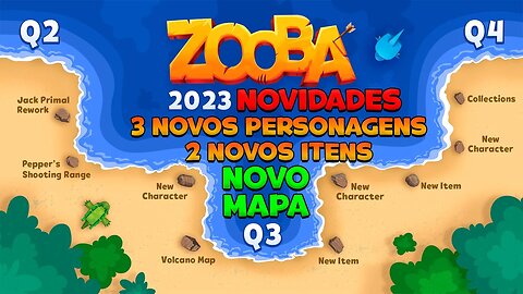 3 NOVOS PERSONAGENS 2 NOVOS ITENS MAPA DO VULCÃO E MAIS ZOOBA