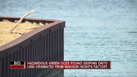 Hazardous green ooze found seeping onto I-696 originated from Madison Heights factory