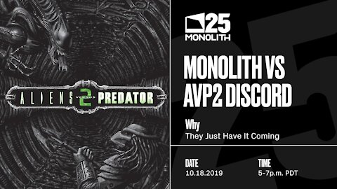 Aliens versus Predator 2 - Monolith vs AvP2 Discord